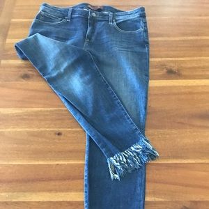Joe’s jeans - new worn once - fringed ankle
